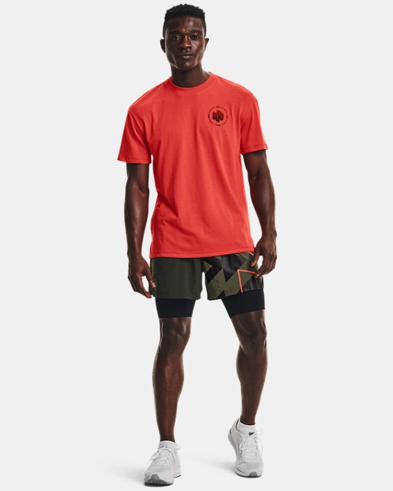 Men's UA Run Anywhere Short Sleeve, Orange, pdpMainDesktop image number 2
